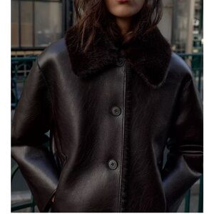 NWOT Faux Fur Reversible Leather Jacket